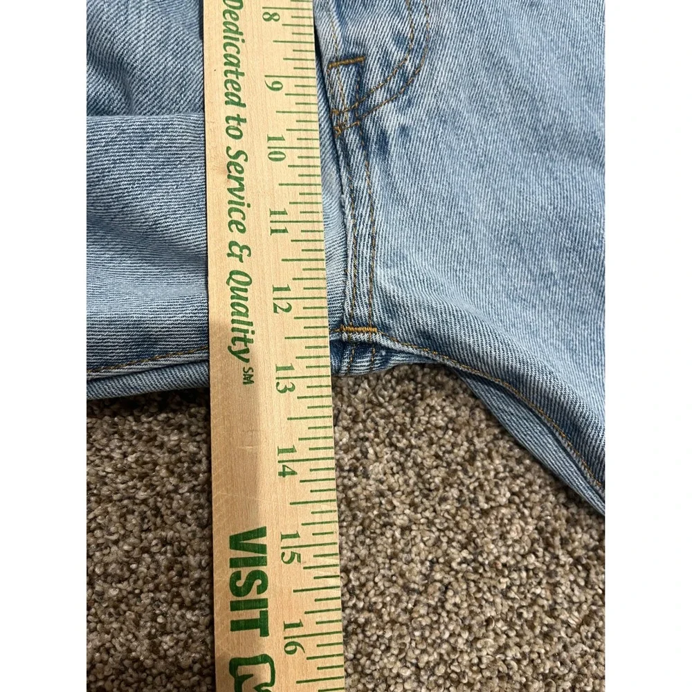 Levis 501 Original Fit Jeans Men 38x30 Light Wash Blue Denim Button Fly Straight